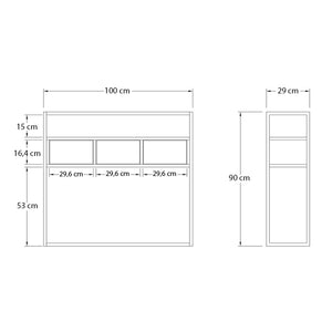 Κονσόλα Guarda  χρώμα μπεζ travertine - χρυσό 100x29x90εκ.