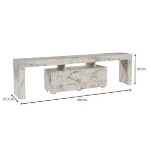 Έπιπλο τηλεόρασης Enclave  χρώμα εφέ μαρμάρου 180x31,3x50εκ.