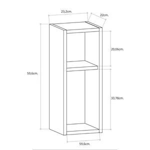Κομοδίνο επιτοίχιο Sault  χρώμα λευκό 23,2x22x59,6εκ.