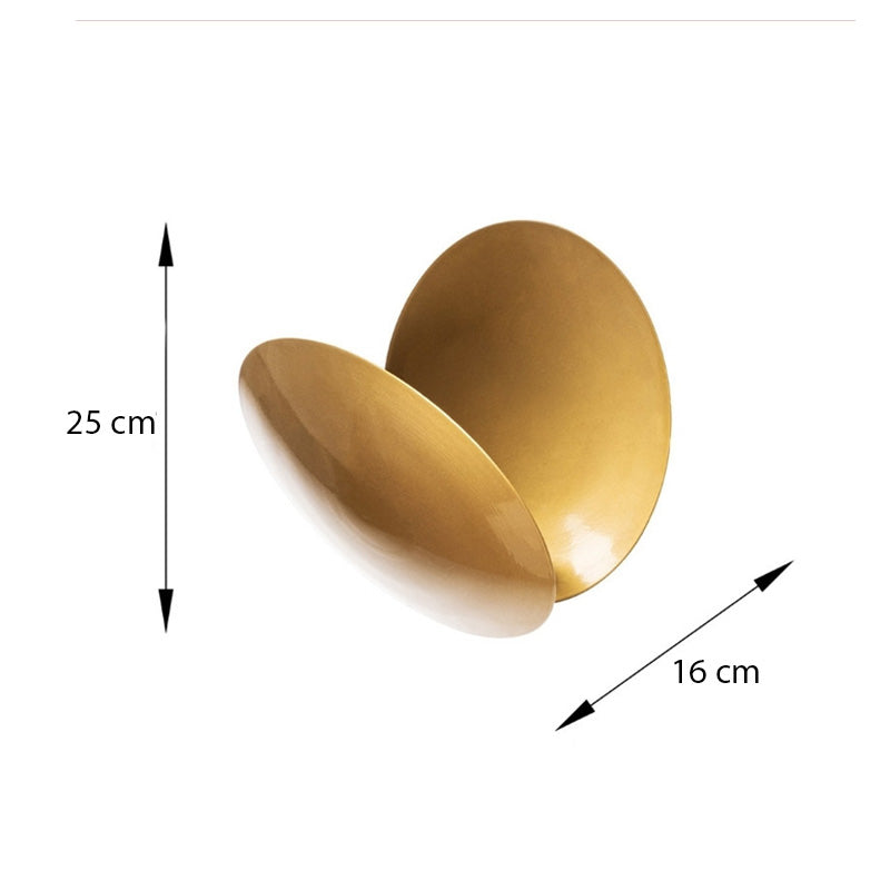 Απλίκα τοίχου Led Mimoza  μεταλλική χρώμα χρυσό 25x16x25εκ.