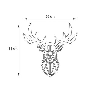 Απλίκα τοίχου Deer  E27 MDF χρώμα μαύρο 55x12x55εκ.