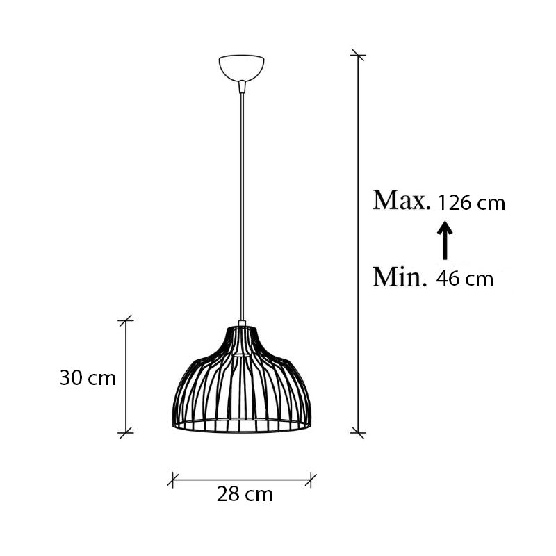 Φωτιστικό οροφής Treiso  E27 μεταλλικό μονόφωτο χρώμα χρυσό Ø28x126εκ.
