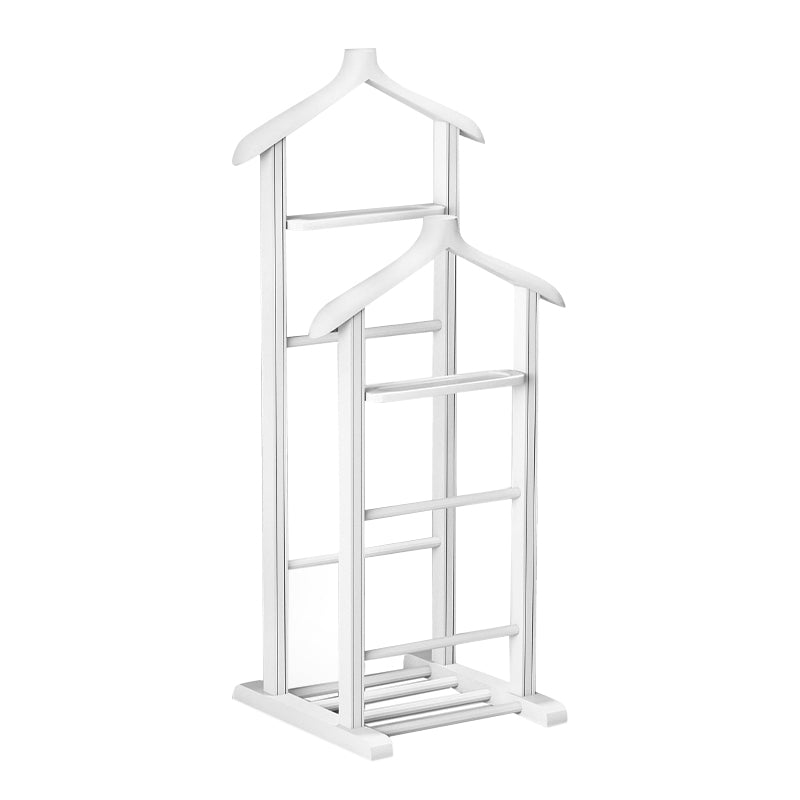 Επιδαπέδια κρεμάστρα Beta II  ξύλινη χρώμα λευκό 48x35x120εκ. - Pakobazaar