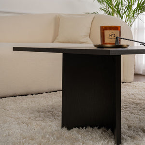 Τραπεζάκι σαλονιού Sabin  χρώμα black wood 119x60x40εκ.