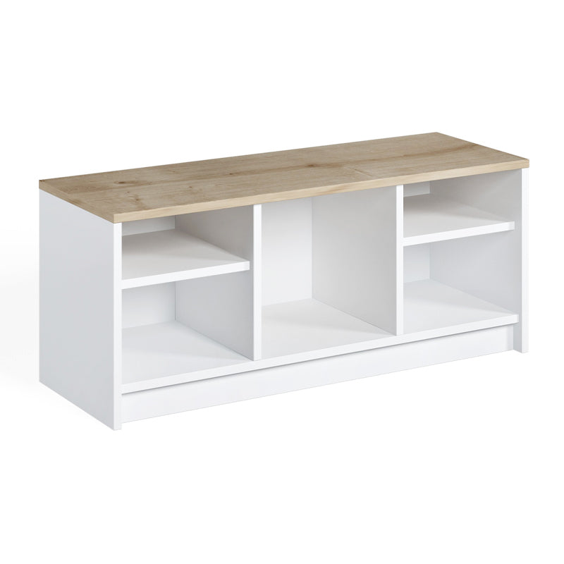 Παπουτσοθήκη London  χρώμα λευκό - sapphire oak 100x35x40εκ.