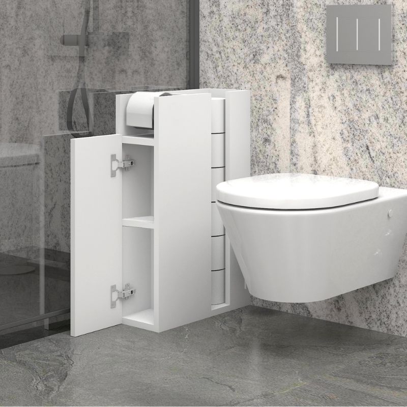 Ντουλάπι μπάνιου Paper  χρώμα λευκό 17x42x66εκ.