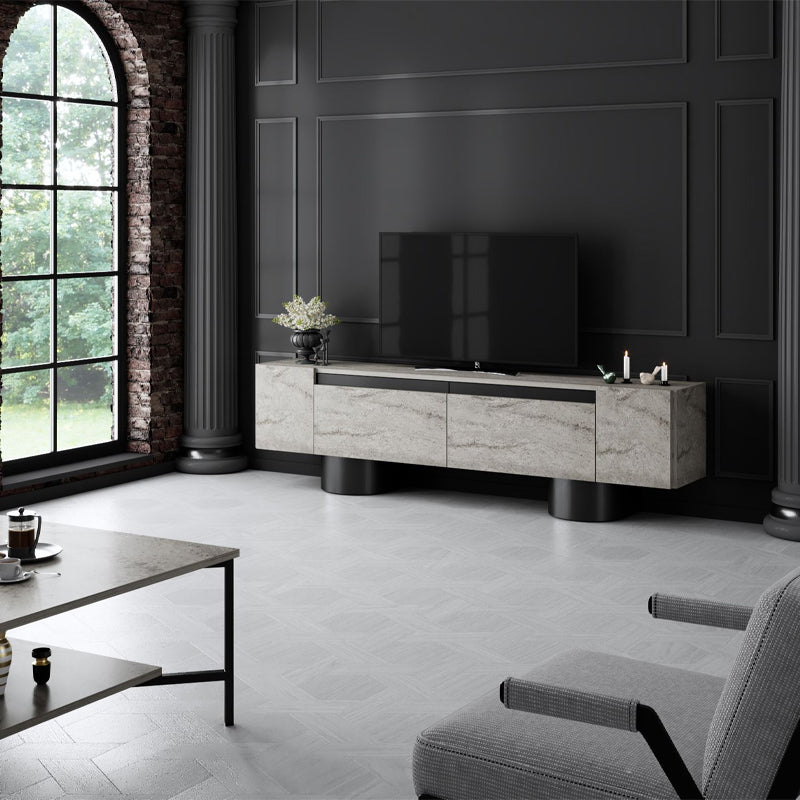 Έπιπλο τηλεόρασης Haven  χρώμα travertine 180x30x50εκ.