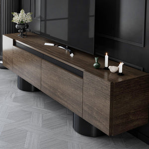Έπιπλο τηλεόρασης Haven  χρώμα καρυδί 180x30x50εκ. - Pakobazaar