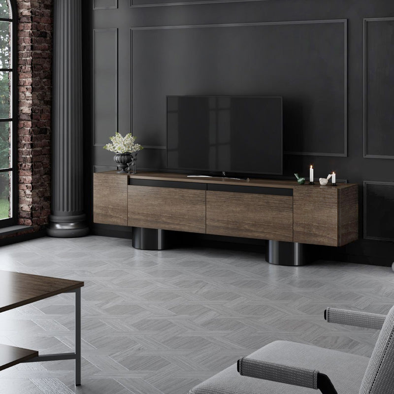 Έπιπλο τηλεόρασης Haven  χρώμα καρυδί 180x30x50εκ. - Pakobazaar