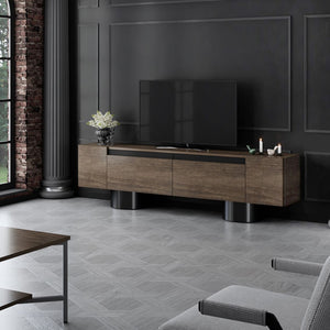 Έπιπλο τηλεόρασης Haven  χρώμα καρυδί 180x30x50εκ. - Pakobazaar