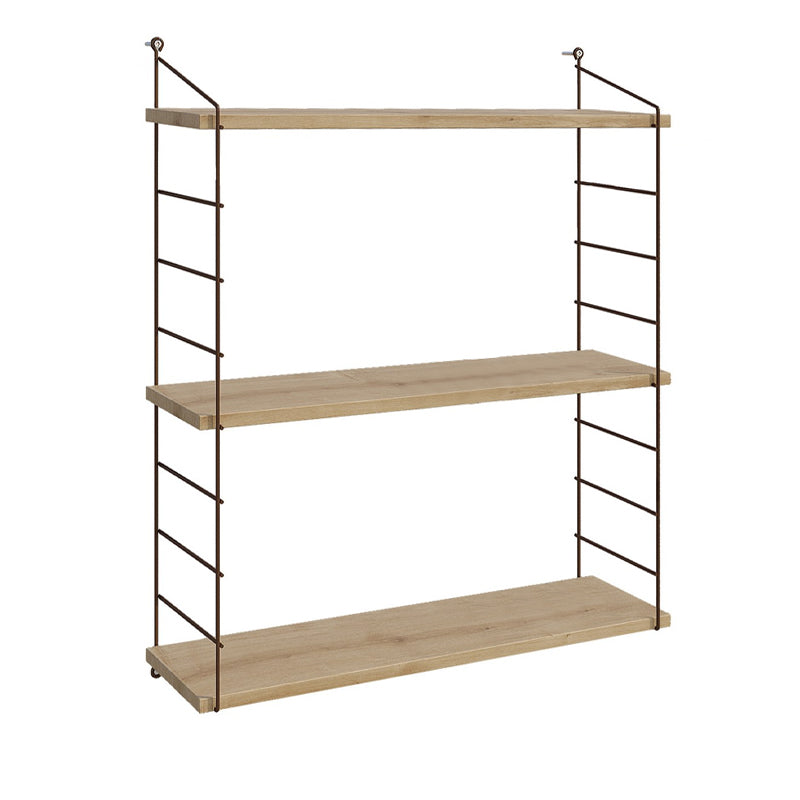Ραφιέρα τοίχου Armoni  χρώμα sapphire oak - καφέ μέταλλο 72x20x85εκ.