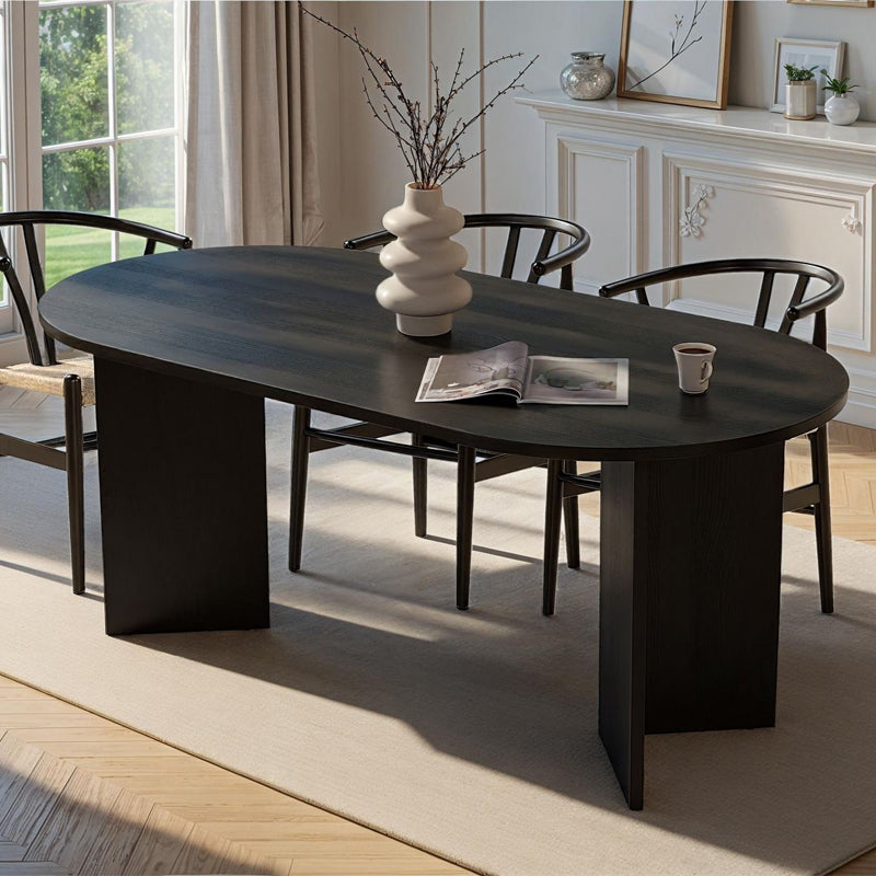 Τραπέζι Sablin  χρώμα black wood 180x89,5x75εκ.