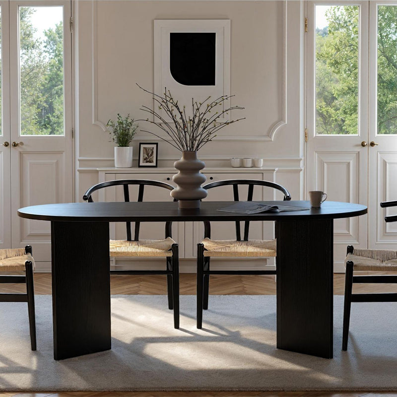 Τραπέζι Sablin  χρώμα black wood 180x89,5x75εκ.
