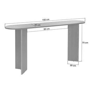 Κονσόλα Sira  χρώμα travertine 150x35x75εκ.