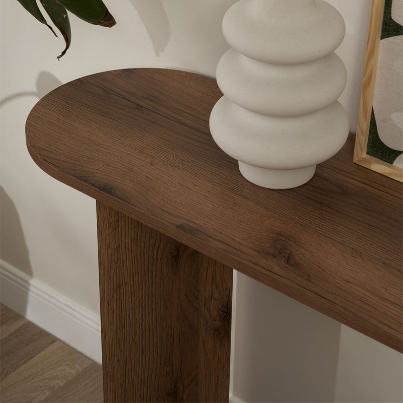 Κονσόλα Sira  χρώμα καρυδί 150x35x75εκ.