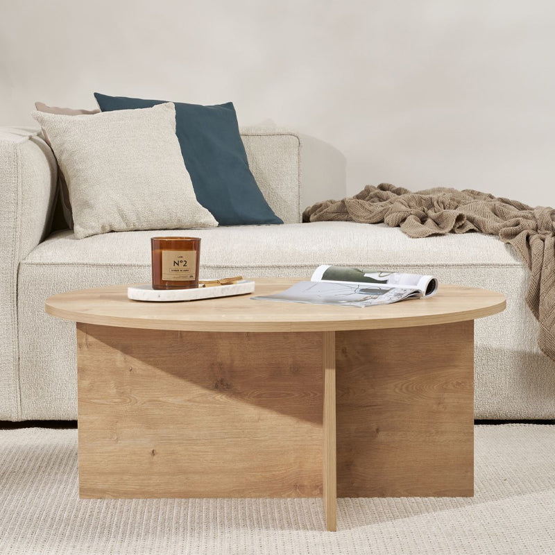 Τραπεζάκι σαλονιού Soleil  χρώμα sapphire oak Ø90x40εκ. - Pakobazaar