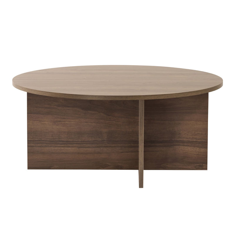 Τραπεζάκι σαλονιού Soleil  χρώμα καρυδί Ø90x40εκ. - Pakobazaar