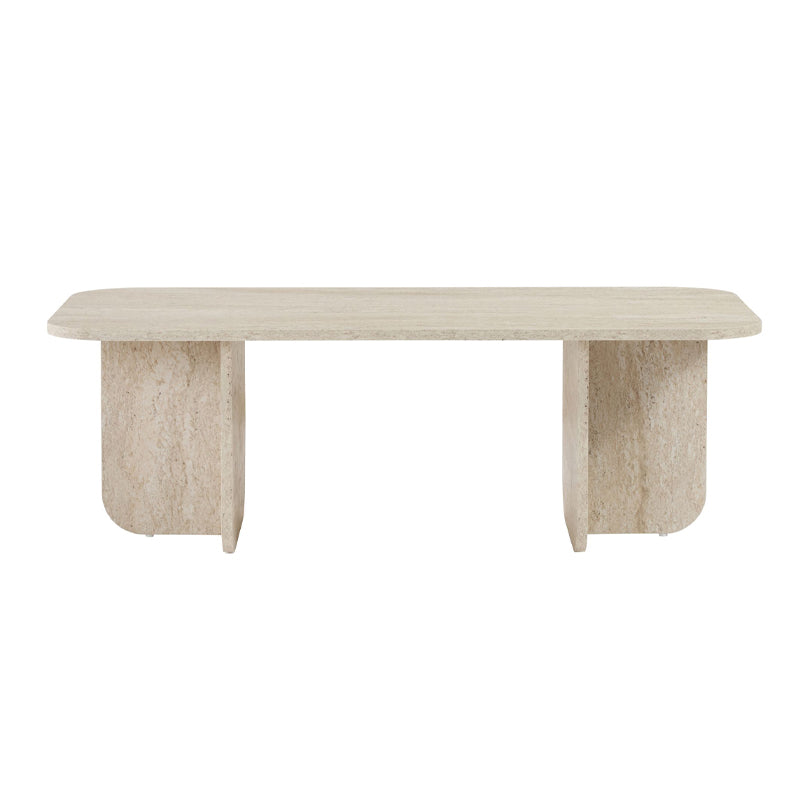 Τραπεζάκι σαλονιού Becaj  χρώμα travertine 120x60x41,4εκ.