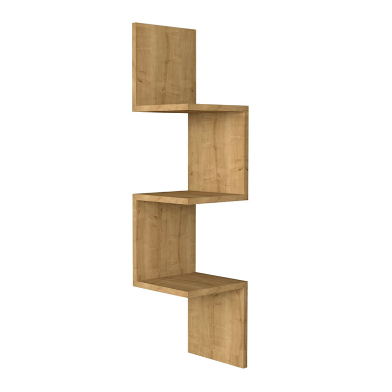 Ραφιέρα τοίχου γωνιακή Zikzak  χρώμα sapphire oak 25x25x105,4εκ.