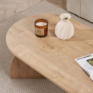 Τραπεζάκι σαλονιού Melina  χρώμα sapphire oak 120x60x40εκ.