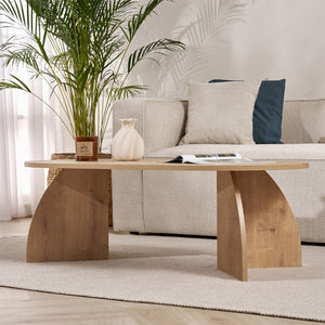 Τραπεζάκι σαλονιού Melina  χρώμα sapphire oak 120x60x40εκ.