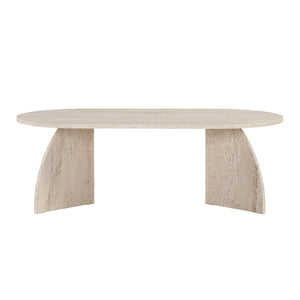 Τραπεζάκι σαλονιού Melina  χρώμα travertine 120x60x40εκ.