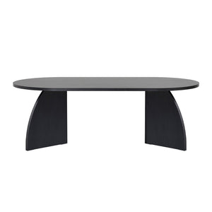 Τραπεζάκι σαλονιού Melina  χρώμα black wood 120x60x40εκ.