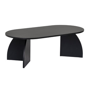 Τραπεζάκι σαλονιού Melina  χρώμα black wood 120x60x40εκ.