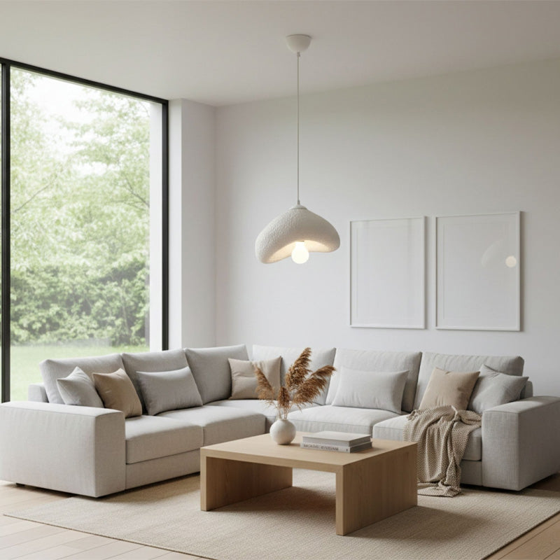 Φωτιστικό οροφής Luna  E27 fiberglass μονόφωτο χρώμα λευκό 30x21x120εκ.