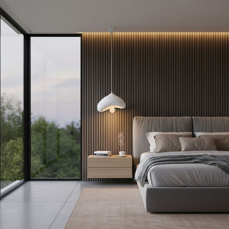 Φωτιστικό οροφής Luna  E27 fiberglass μονόφωτο χρώμα λευκό 30x21x120εκ.