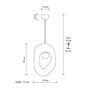 Φωτιστικό οροφής Zoga  G9 fiberglass μονόφωτο χρώμα λευκό 30x12x90εκ.