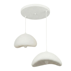 Φωτιστικό οροφής Luna  E27 fiberglass δίφωτο χρώμα λευκό Ø70x115εκ.