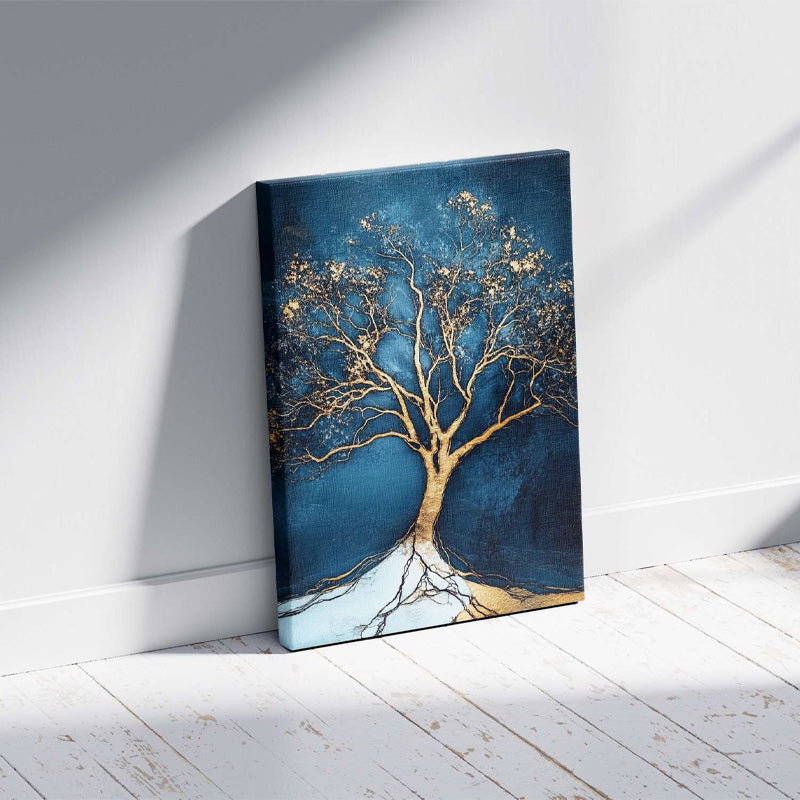 Πίνακας σε καμβά "Golden Tree"  ψηφιακής εκτύπωσης 70x100x3εκ.