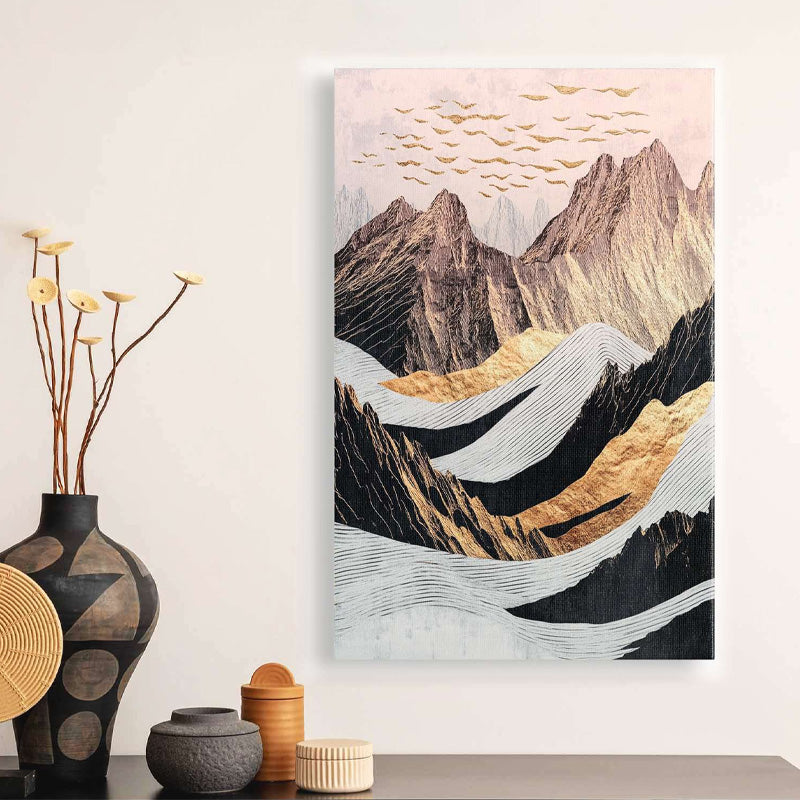 Πίνακας σε καμβά "Abstract Mountain"  ψηφιακής εκτύπωσης 70x100x3εκ.
