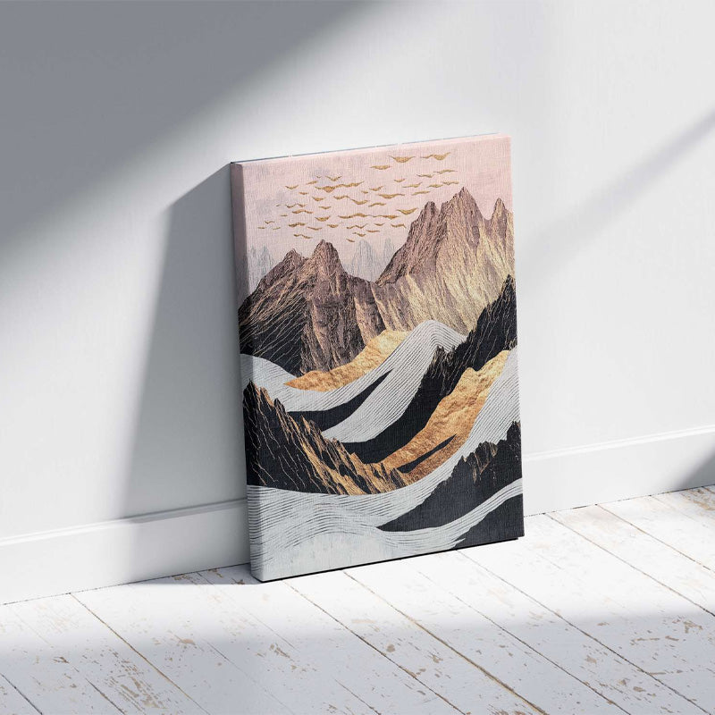 Πίνακας σε καμβά "Abstract Mountain"  ψηφιακής εκτύπωσης 70x100x3εκ.