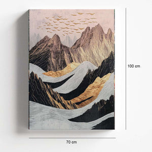 Πίνακας σε καμβά "Abstract Mountain"  ψηφιακής εκτύπωσης 70x100x3εκ.