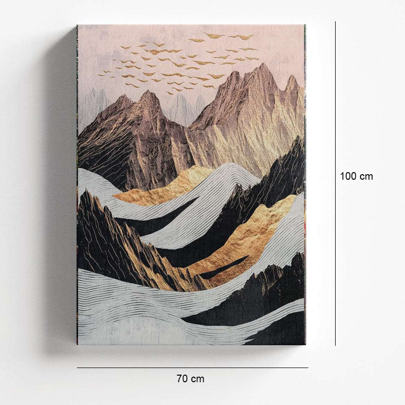 Πίνακας σε καμβά "Abstract Mountain"  ψηφιακής εκτύπωσης 70x100x3εκ.