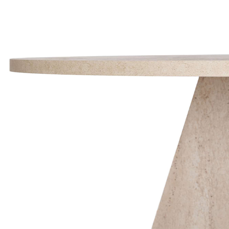 Τραπέζι Virela  χρώμα travertine Ø120x75εκ.