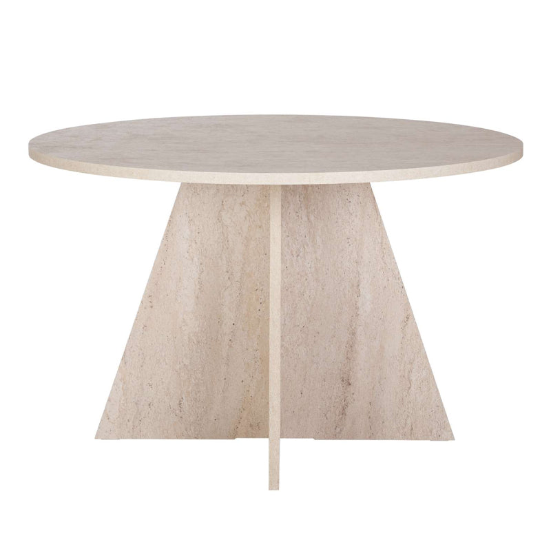 Τραπέζι Virela  χρώμα travertine Ø120x75εκ.