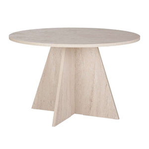 Τραπέζι Virela  χρώμα travertine Ø120x75εκ.