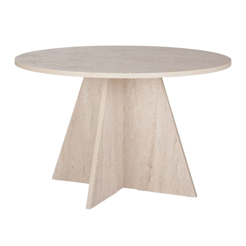 Τραπέζι Virela  χρώμα travertine Ø120x75εκ.