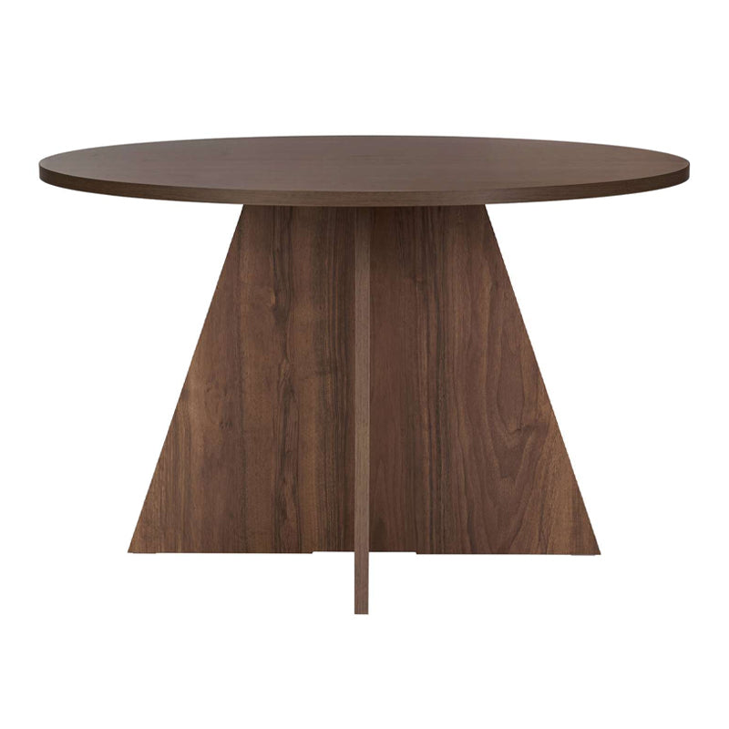 Τραπέζι Virela  χρώμα καρυδί Ø120x75εκ.