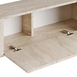 Έπιπλο τηλεόρασης Nexus  χρώμα travertine - χρυσό 180x30x45,5εκ. - Pakobazaar