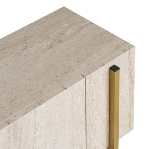 Έπιπλο τηλεόρασης Nexus  χρώμα travertine - χρυσό 180x30x45,5εκ. - Pakobazaar