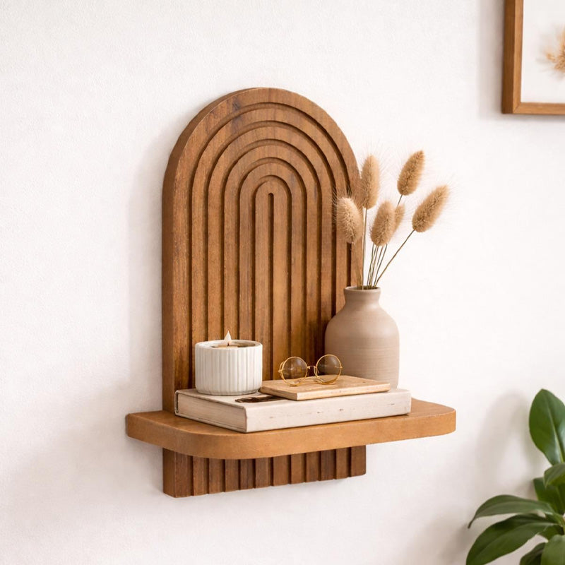 Ραφιέρα τοίχου Artwill  Mdf χρώμα oak 26x13x35εκ. - Pakobazaar