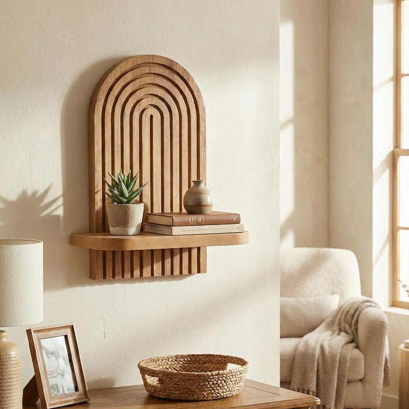 Ραφιέρα τοίχου Artwill  Mdf χρώμα oak 26x13x35εκ. - Pakobazaar