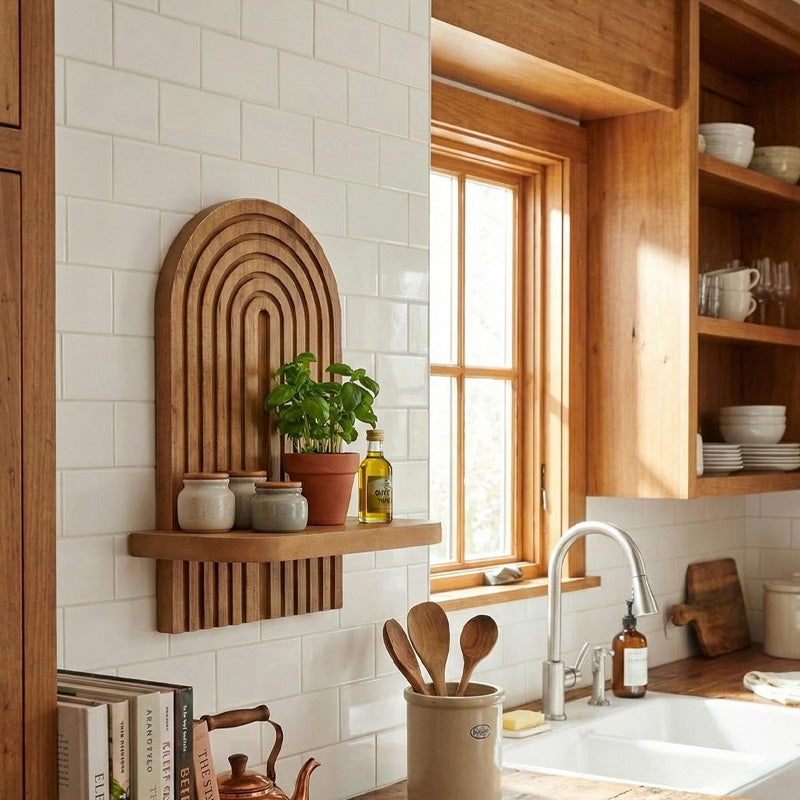 Ραφιέρα τοίχου Artwill  Mdf χρώμα oak 26x13x35εκ. - Pakobazaar