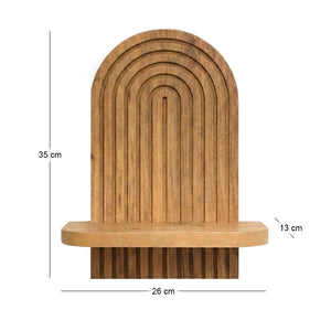 Ραφιέρα τοίχου Artwill  Mdf χρώμα oak 26x13x35εκ. - Pakobazaar
