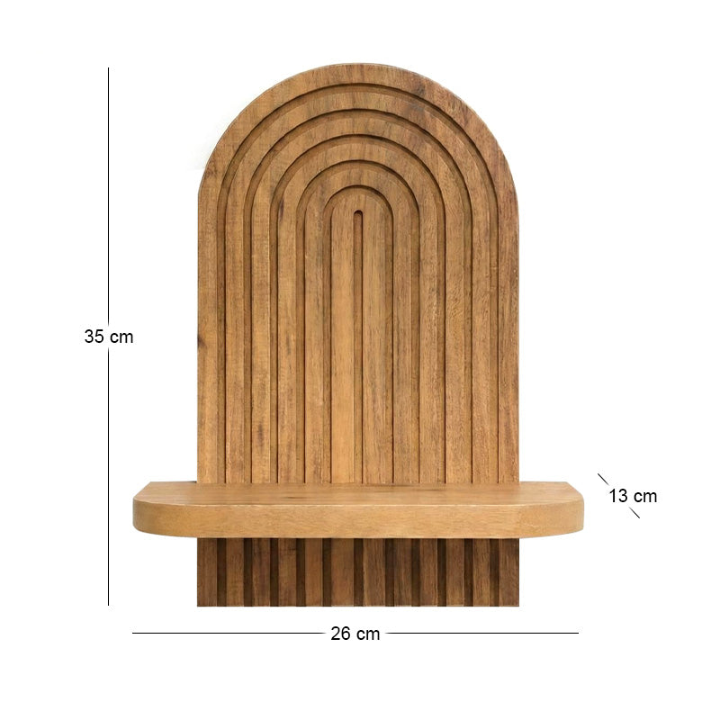 Ραφιέρα τοίχου Artwill  Mdf χρώμα oak 26x13x35εκ. - Pakobazaar