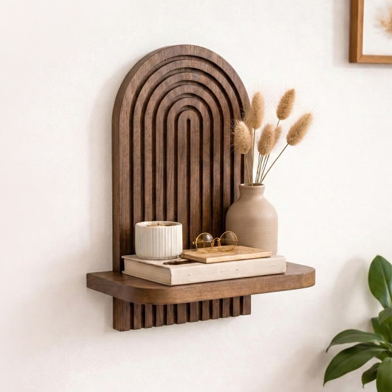 Ραφιέρα τοίχου Artwill  Mdf χρώμα wenge 26x13x35εκ. - Pakobazaar